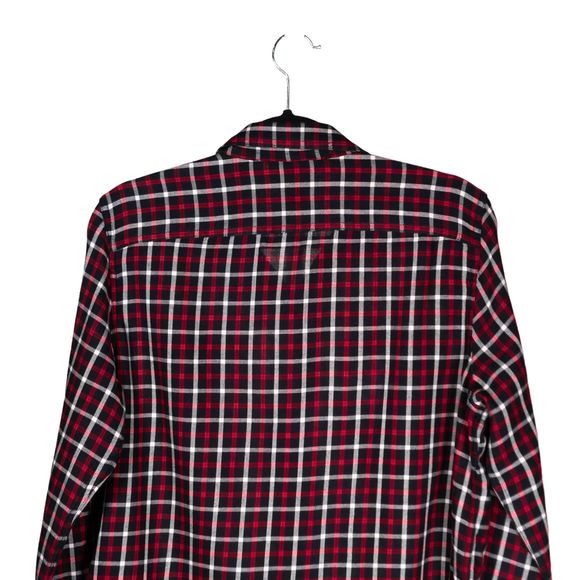 Chaps Ralph Lauren Women's Button Up Shirt Red Black Check Flannel Preppy Top L - Picture 7 of 9